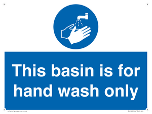 Basin for hand wash only